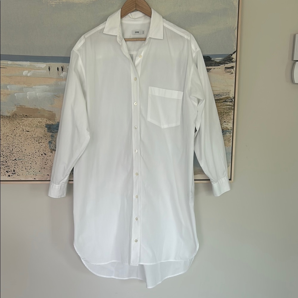CLOSED- White Dress Shirt Dress